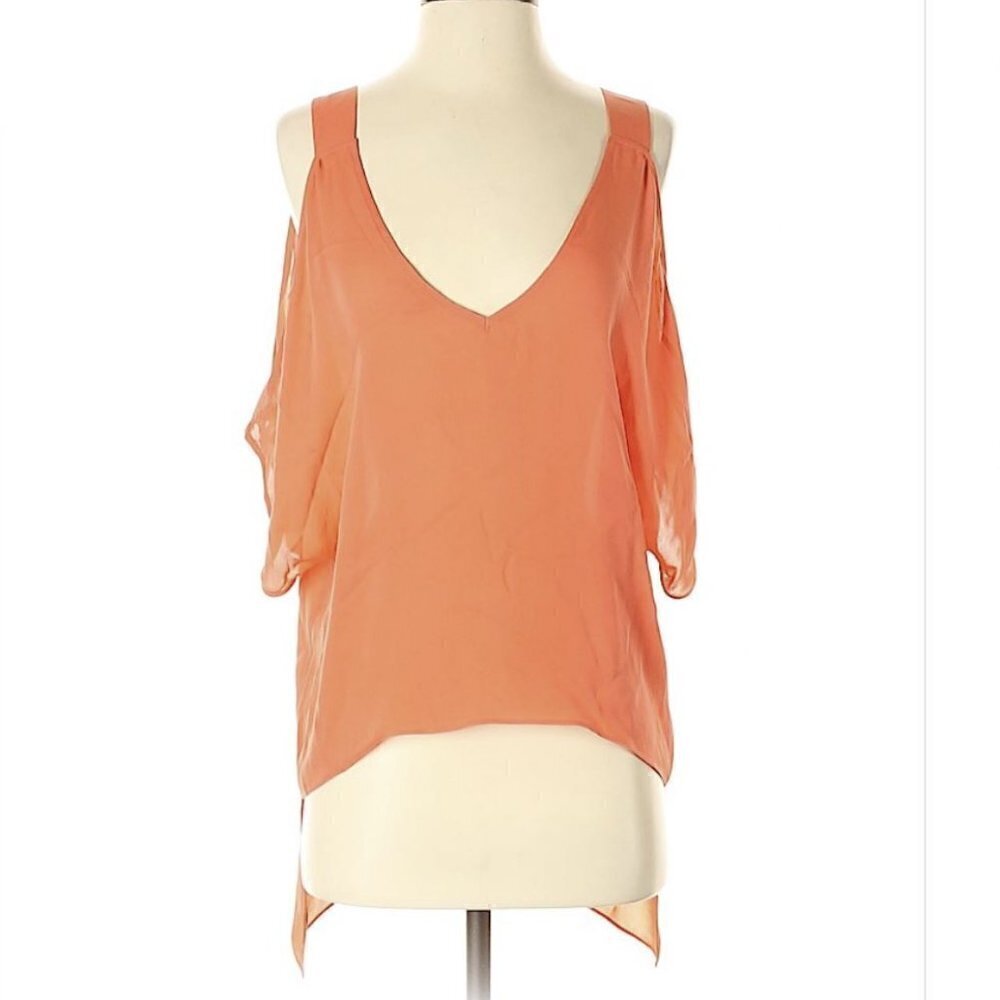 NEW Mason 100% Silk Ruffle Sleeve Blouse Size 4